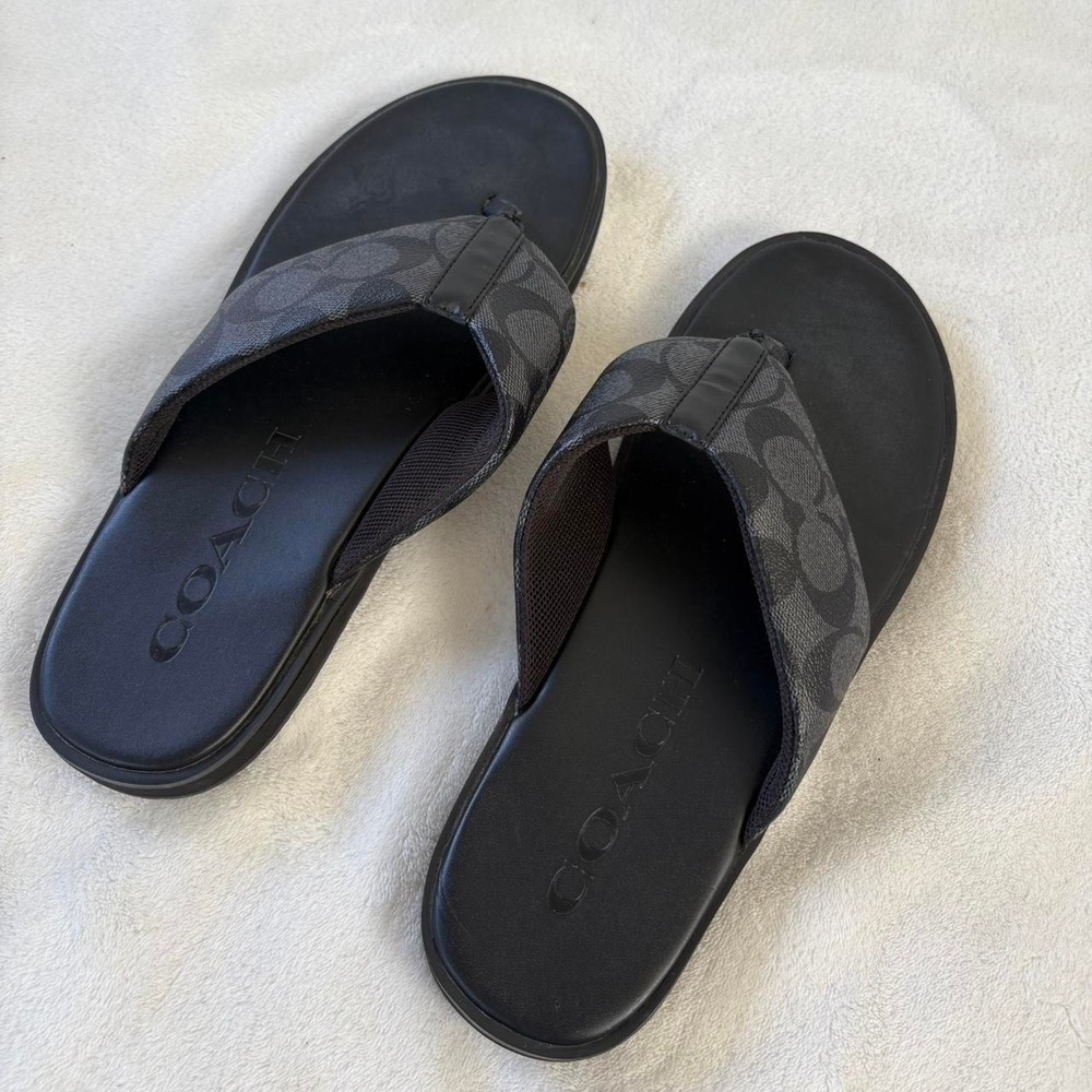Coach signature black slides